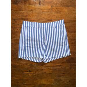 J.Crew Womens Shorts Blue White Stripe Size 0 With Tags Prep Style